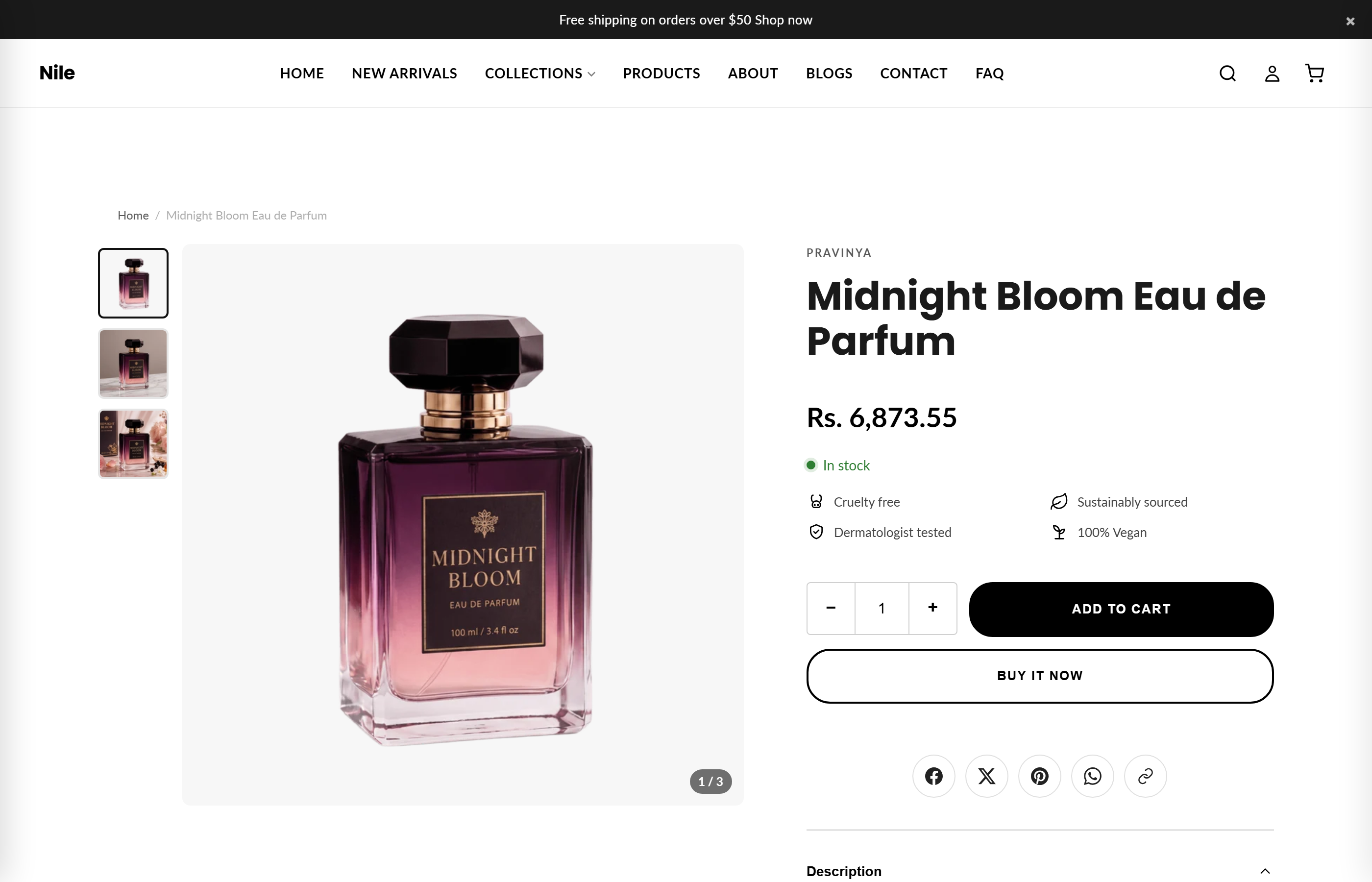 Product page layout