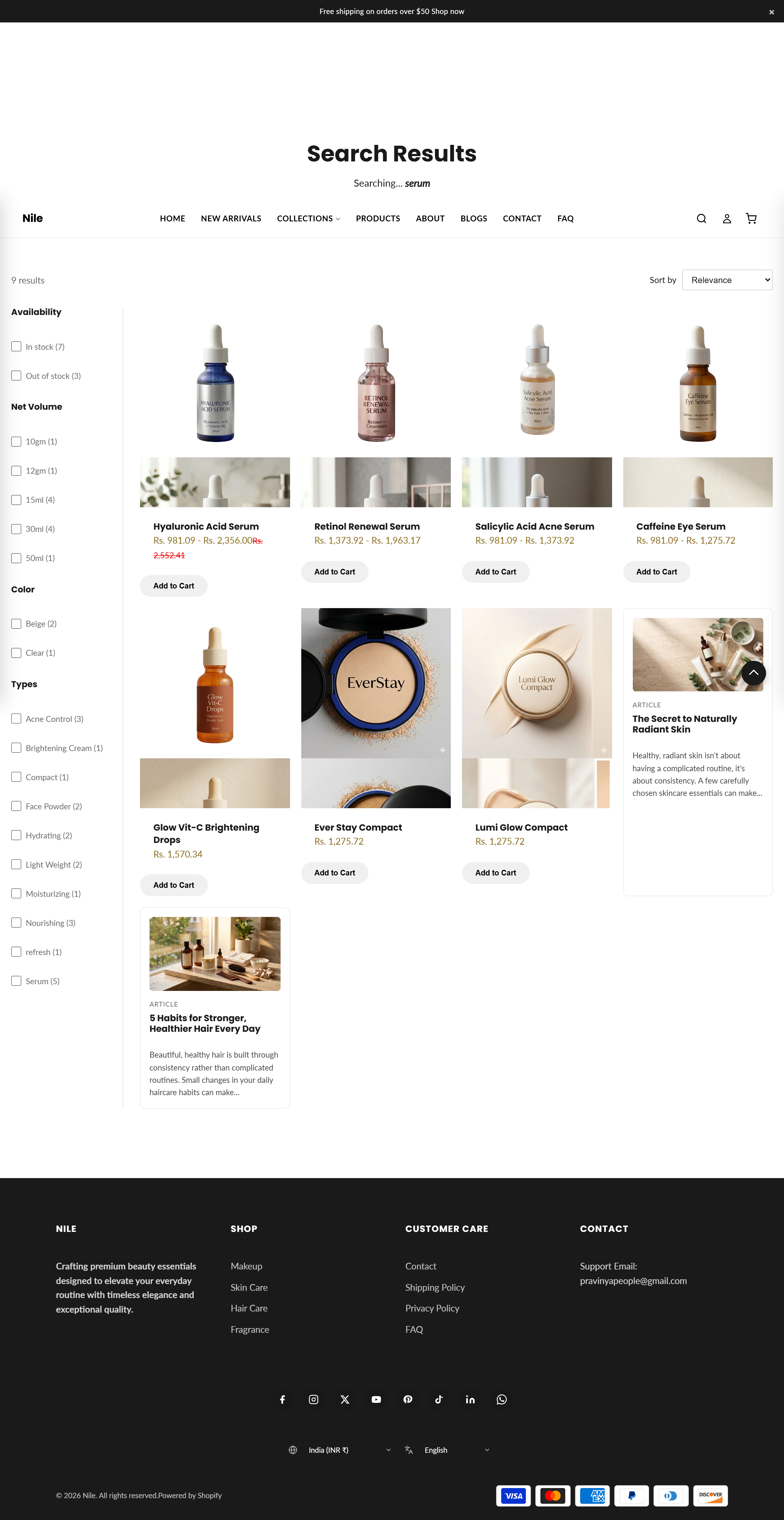 Search results