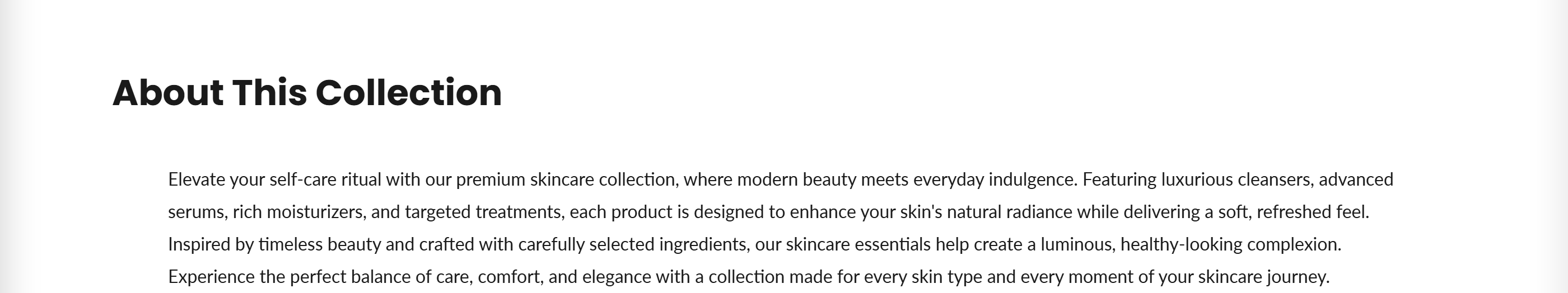Collection description