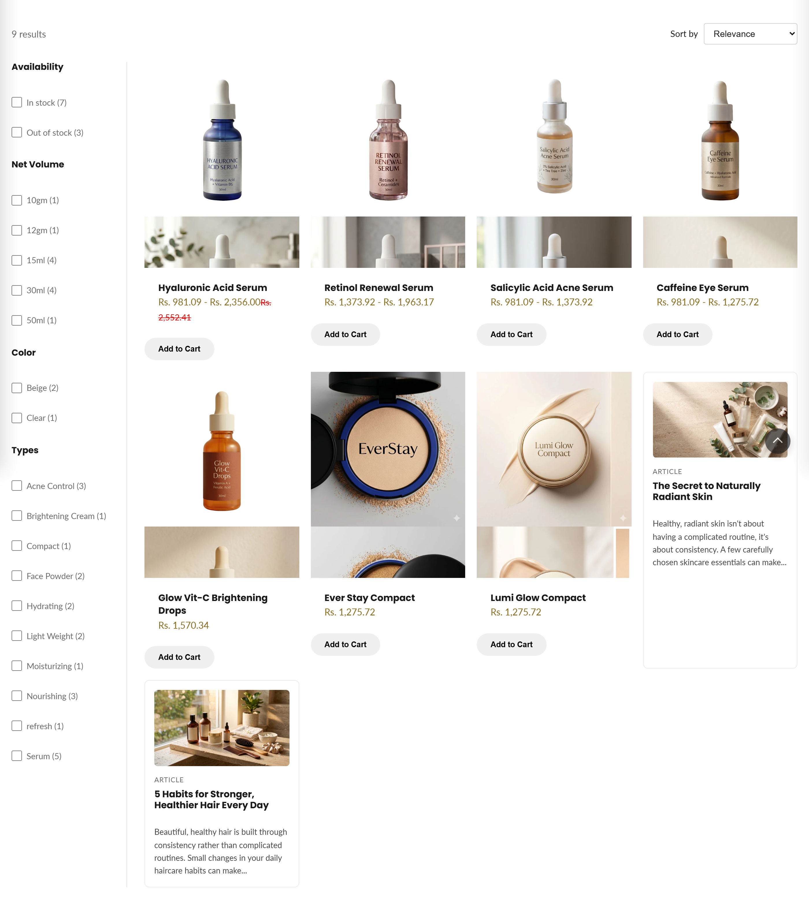 Search results